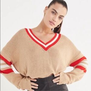 Urban outfitters varsity vneck sweater